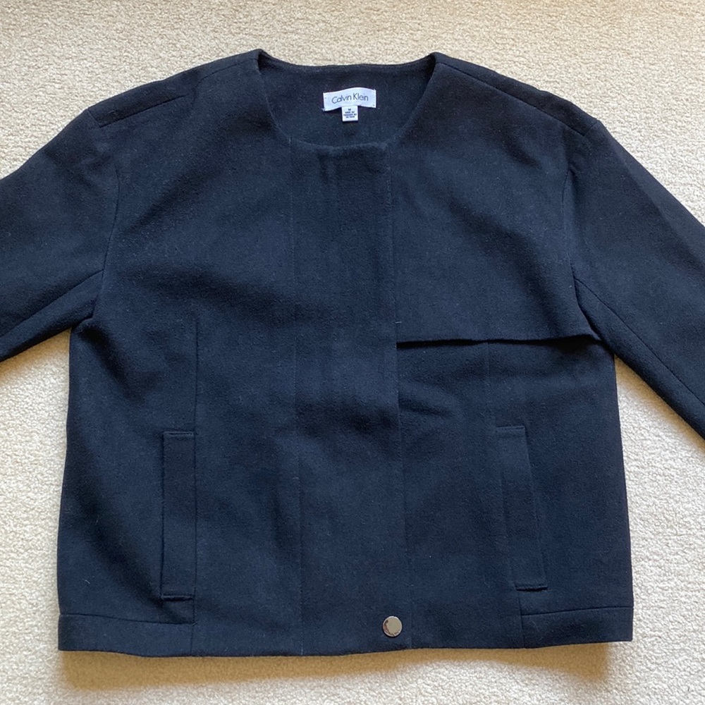 Calvin Klein Black Wool Jacket